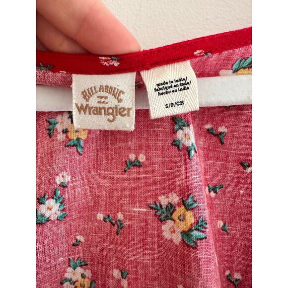NWOT Billabong x Wrangler Red Floral Tiered Babydoll Boho Dress Small - Picture 5 of 7